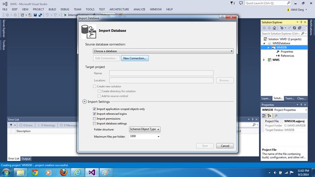 Creating New Connection